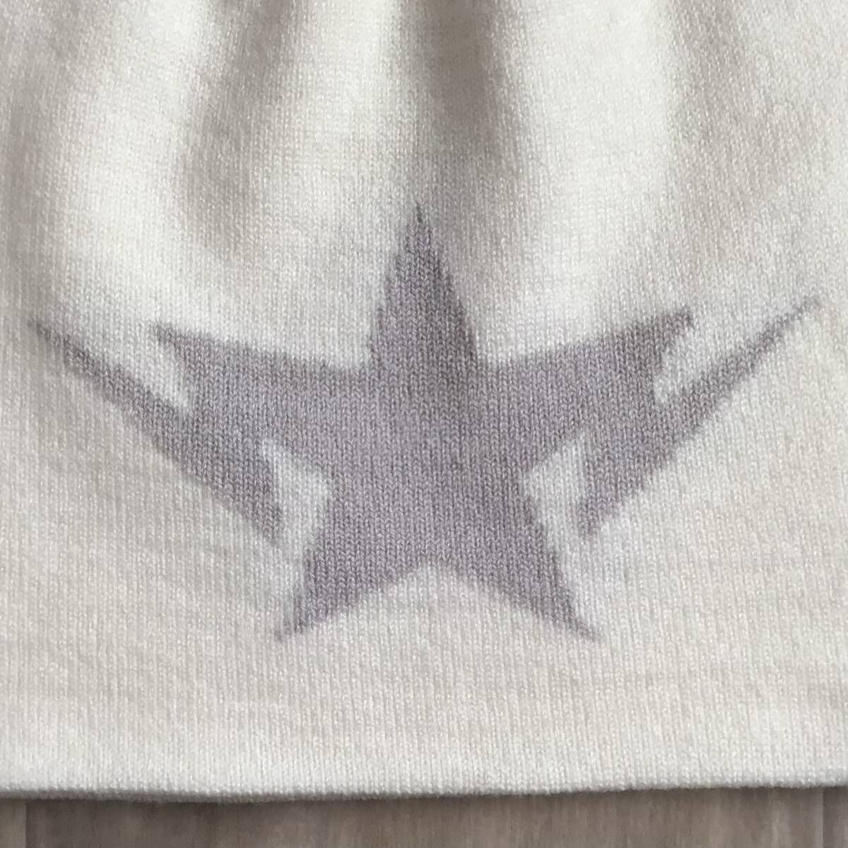 BAPE TWIN STA ニット帽 ビーニー ホワイト a bathing ape star Beanie エイプ ベイプ アベイシングエイプ スター 帽子 y 913