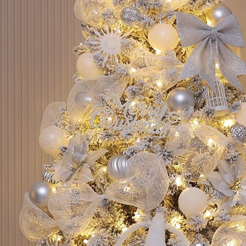 2025 ホワイト ツリー 白雪童話シリーズ 家庭用セット インテリア 飾り付け 感 150 cm ku 1