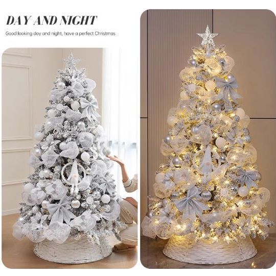  2025 ホワイト ツリー 白雪童話シリーズ 家庭用セット インテリア 飾り付け 感 150 cm ku 1 クリスマスツリー クリスマス