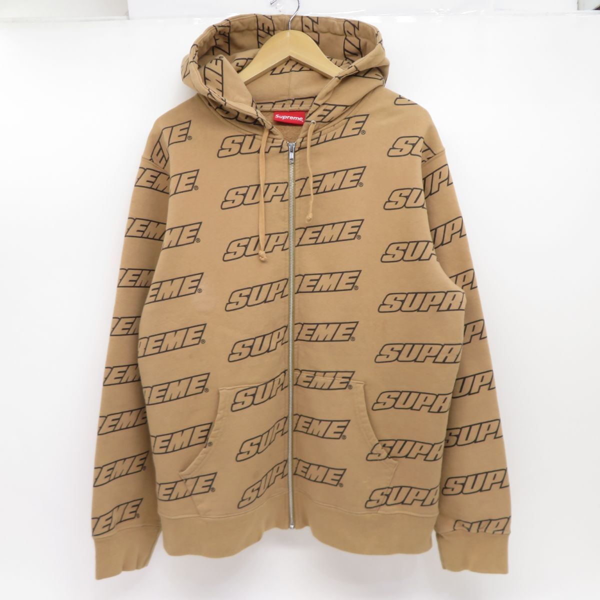 Supreme Logo Tape Zip Up シュプリーム 古着 パーカー Supreme 'Logo Tape Zip Up'ジップアップパーカー ロゴテープ フード