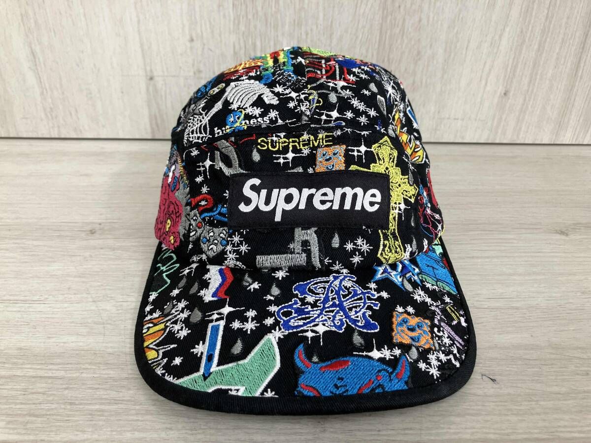 Supreme AOI Embroidered Camp Cap Black キャップ