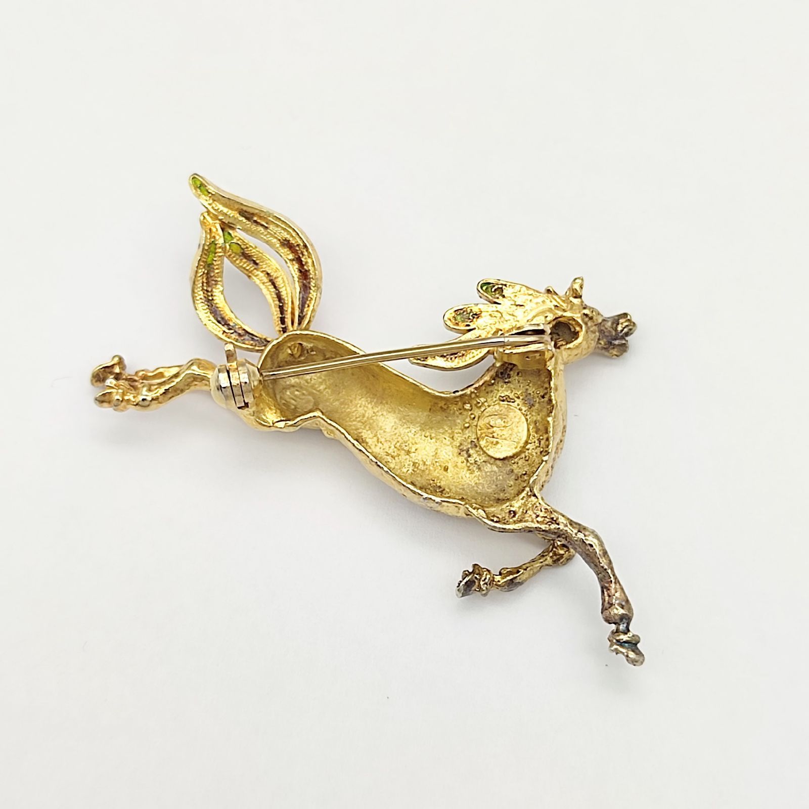 ホースデザインピンブローチ 馬 ゴールド SILVER シルバー800