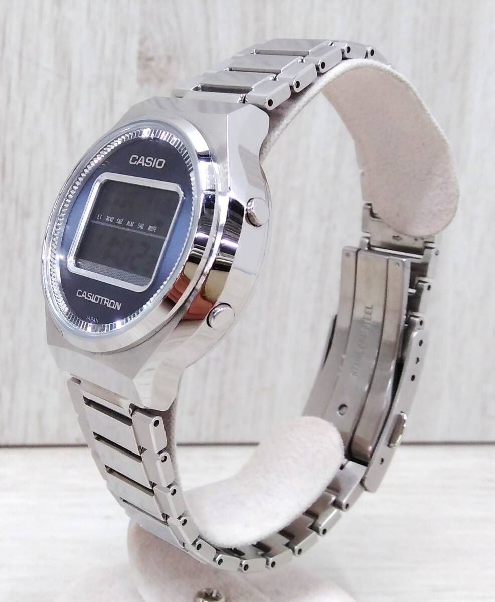 CASIO カシオ カシオトロン TRN 50 201 E 3 復刻 モデル ソーラー電波 腕時計 箱 保存袋 取説あり