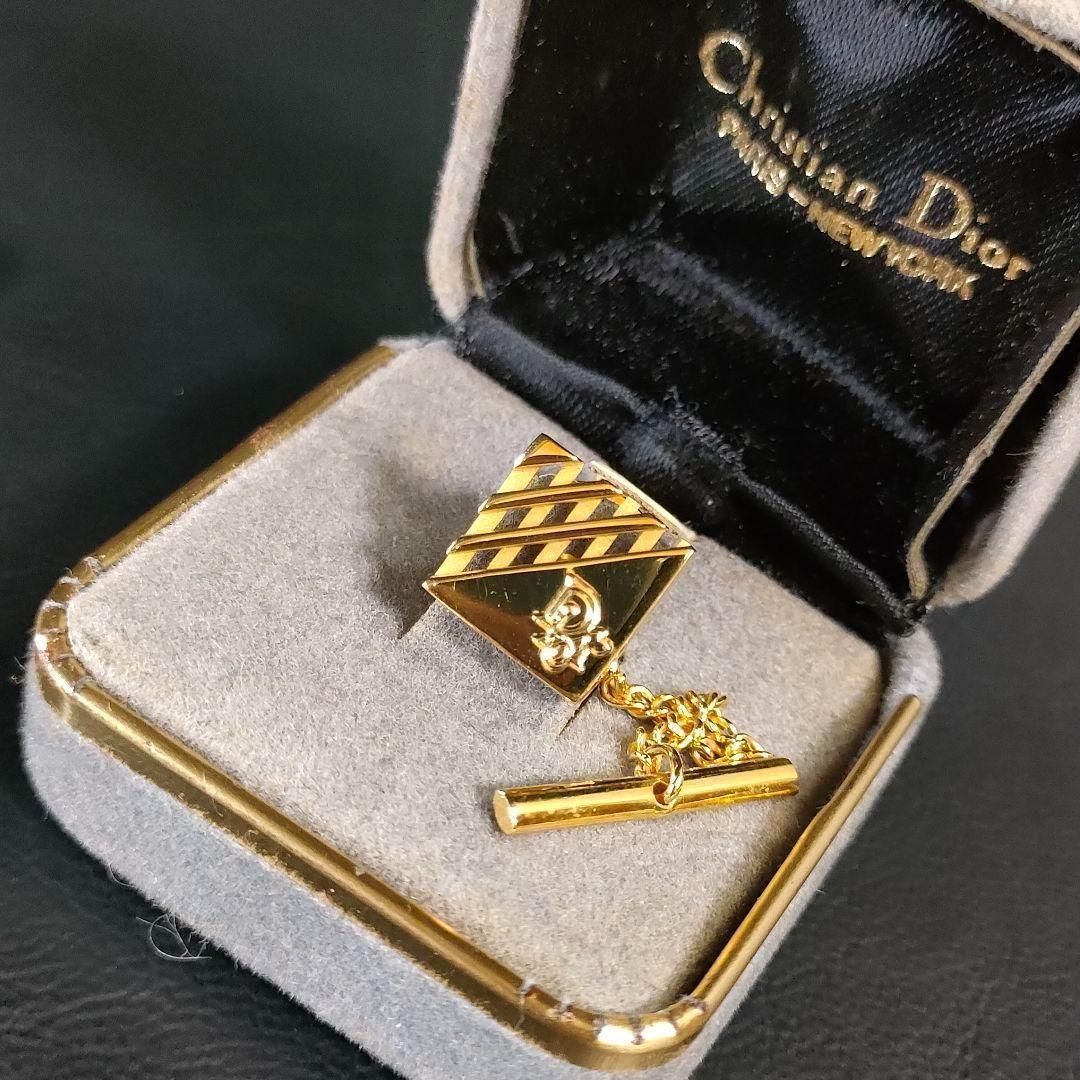 Dior ディオール ネクタイピン ゴールド スクエア メッシュ ロゴ