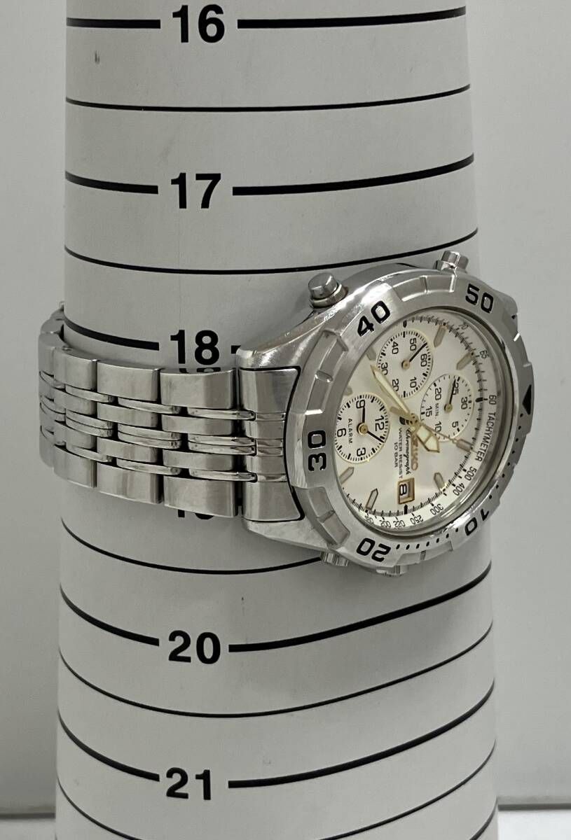 ジャンク SEIKO セイコー／クロノグラフ 7T32-7G50／8D2＊＊＊／ 白