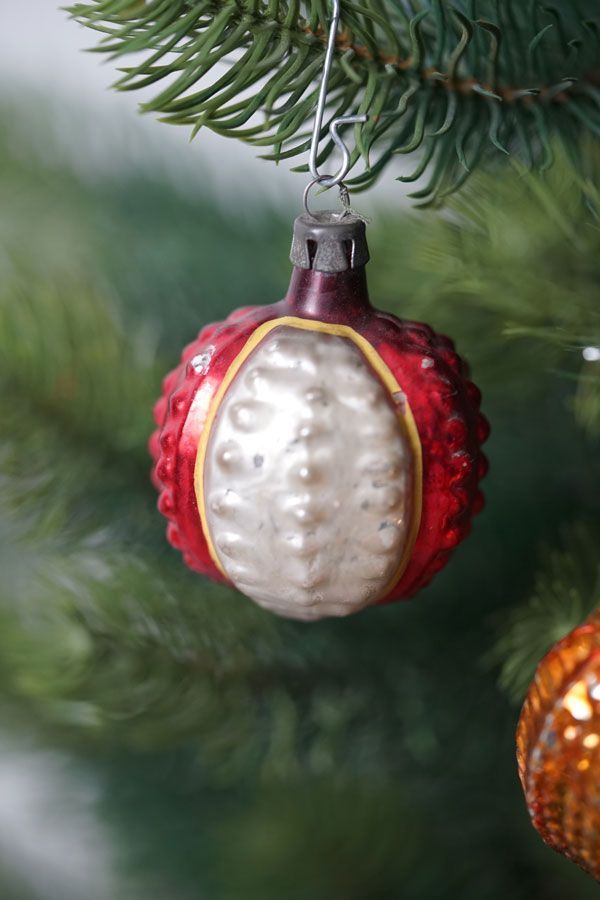 ポーランド 吹きガラスクリスマス ミニオーナメント4個セット 1940-50