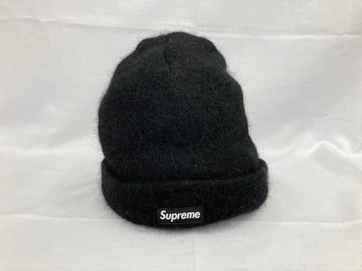 Supreme シュプリーム ニット帽 ブラック ナイロン40％モヘヤ30％毛30％