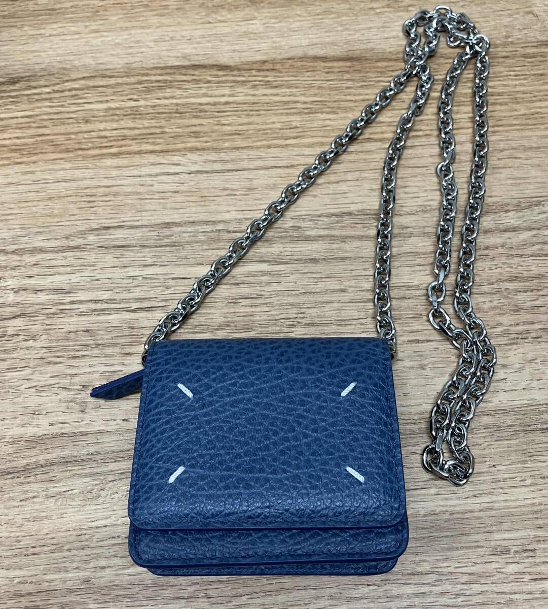 Maison Margiela ショルダーバッグ メゾンマルジェラ スモールチェーンウォレット ミニ財布 ブルー系