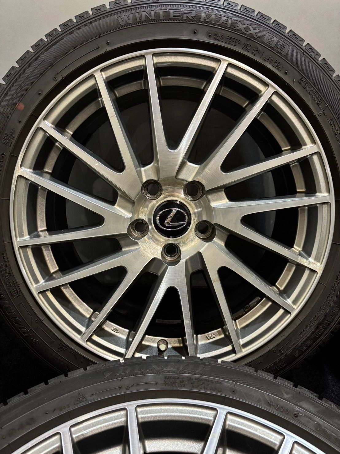 235 45 R 18 DUNLOP WINTER MAXX 03 21年製 Lefinada 18インチ 8 J 44 114 3 5 H スタッドレス 4本 レクサス ES GS RC 南6 K 900