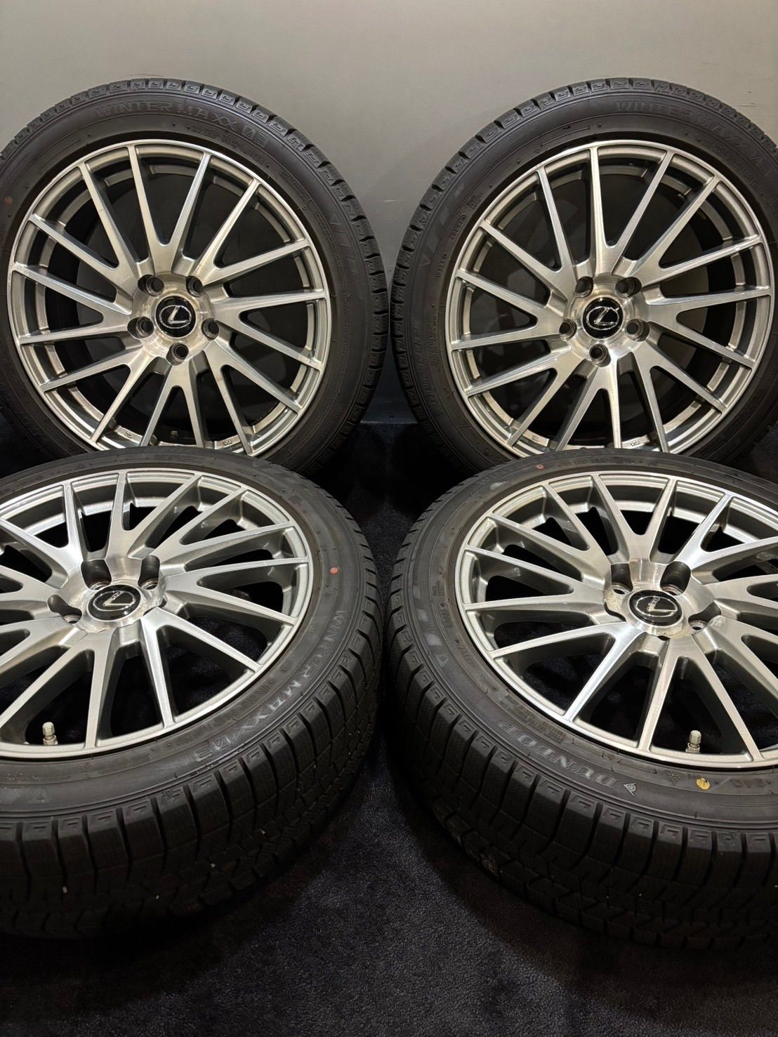 235 45 R 18 DUNLOP WINTER MAXX 03 21年製 Lefinada 18インチ 8 J 44 114 3 5 H スタッドレス 4本 レクサス ES GS RC 南6 K 900