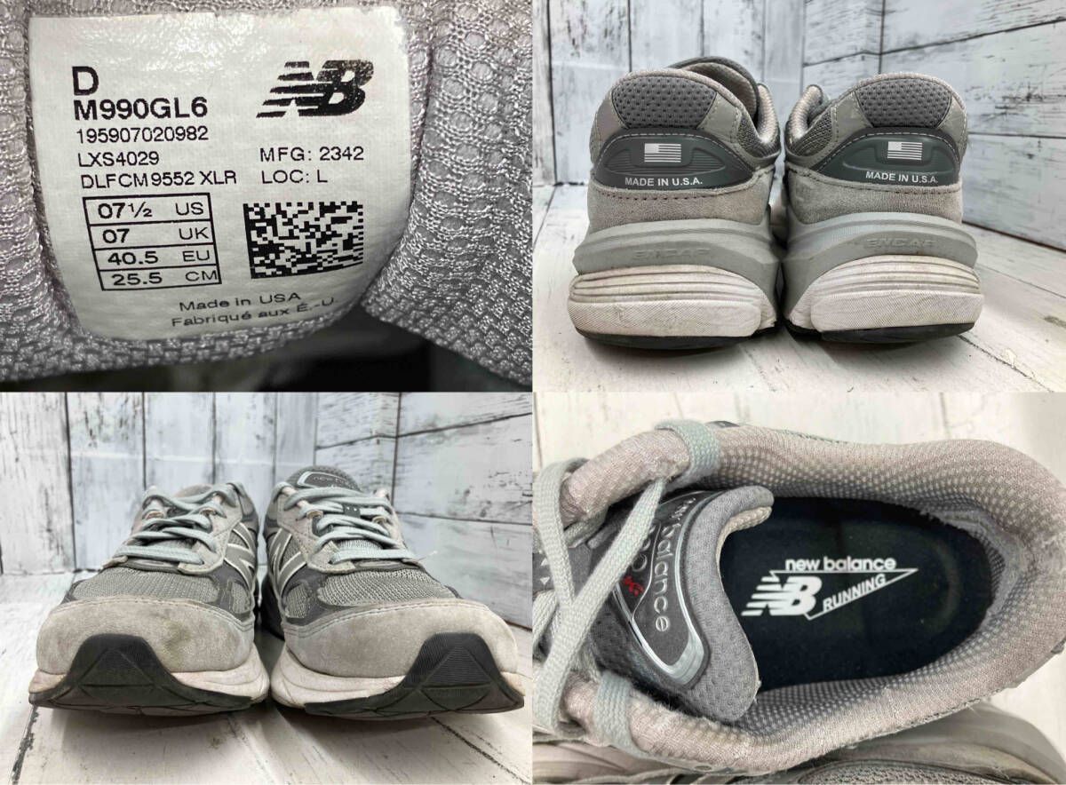 New Balance ニューバランス スニーカー M990GL6 グレー 25.5cm 【公式 