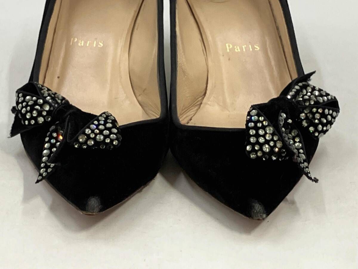 【新品未使用】ルブタン⭐︎ラインストーンパンプス Christian Louboutin クリスチャンルブタン パンプス 22.5cm ブラック