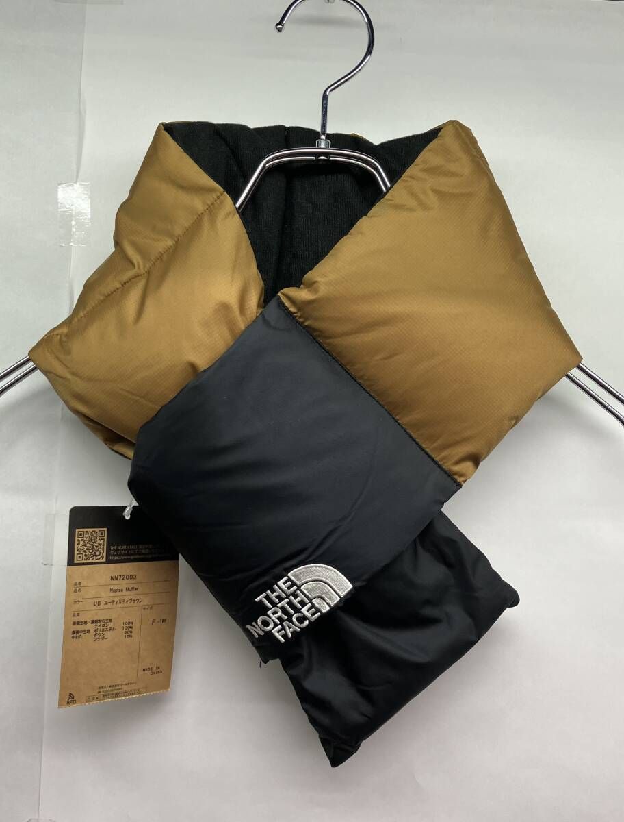 タグ付き THE NORTH FACE ザ ノース フェイス ヌプシマフラー Nuptse Muffler UB ユーティリティブラウン NN 72003