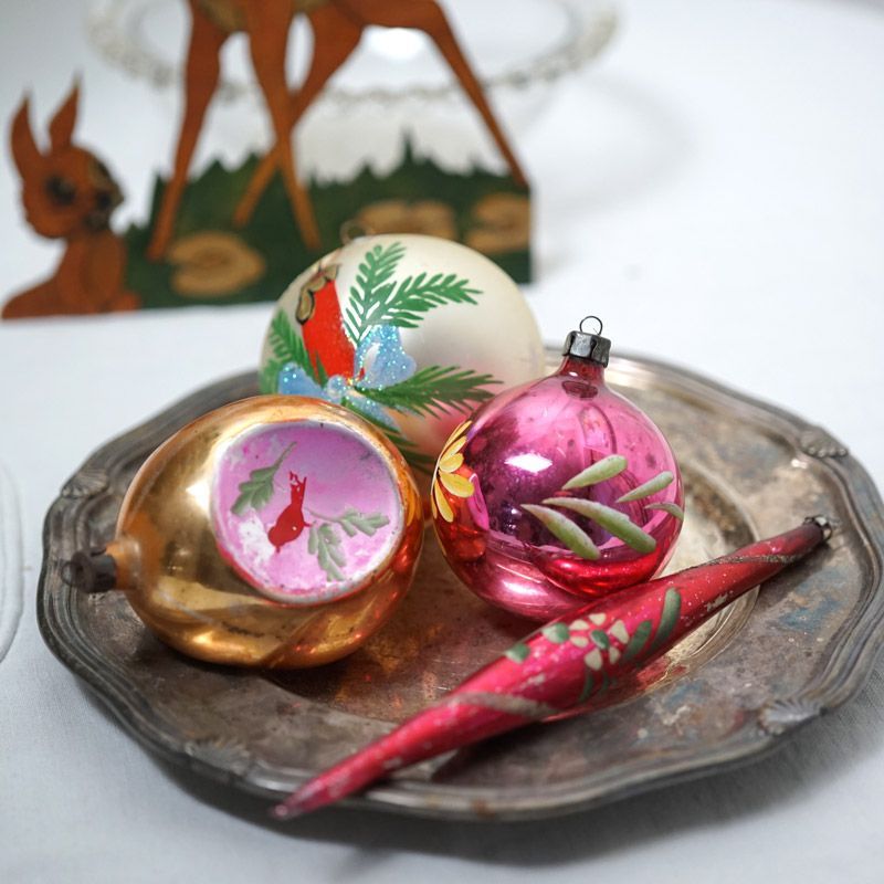 ポーランドの ボンブキ 吹きガラス オーナメント セットgx-679