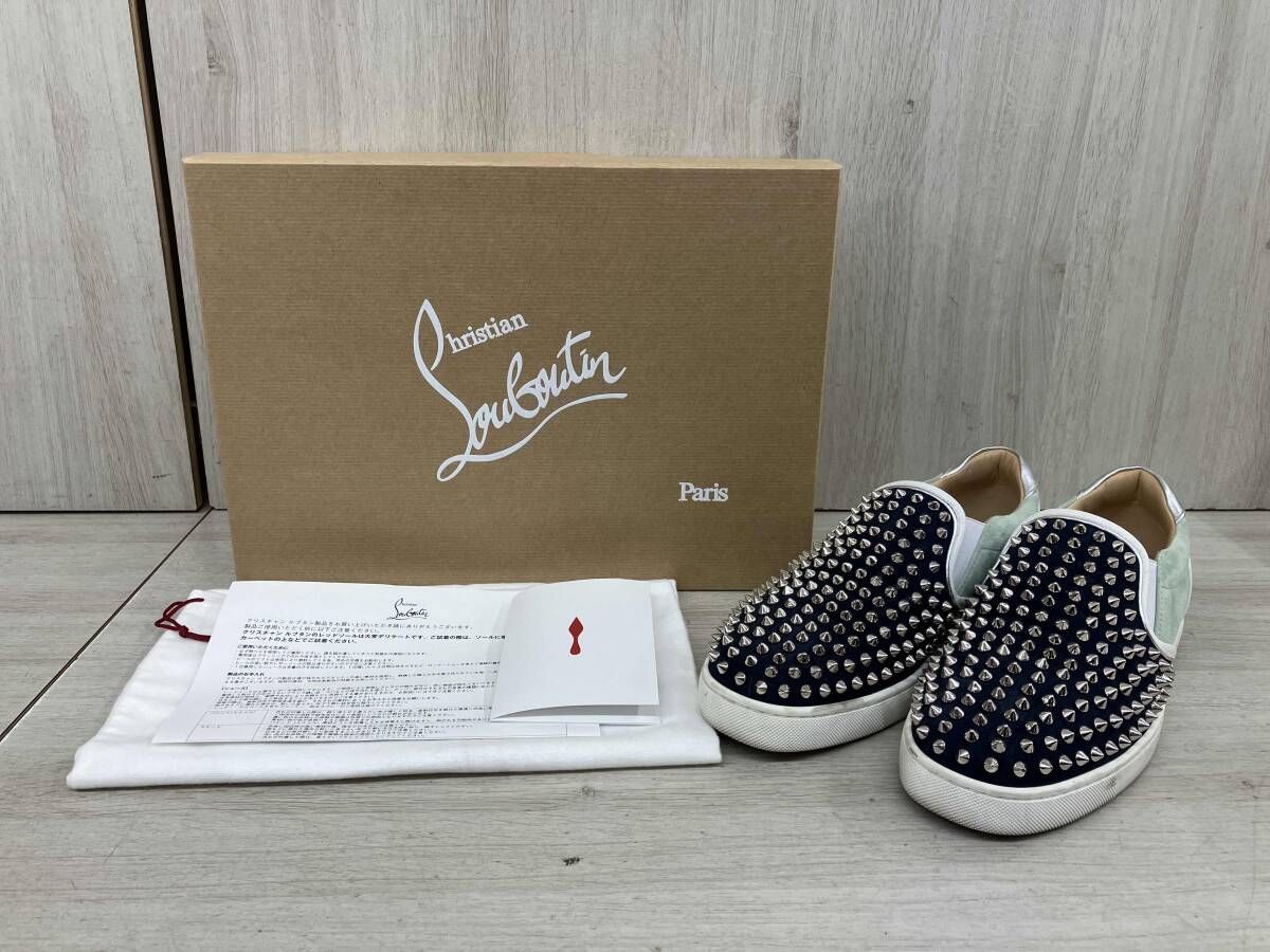 Christian Louboutin スニーカー DADDY POOL FLAT スリッポン スパイクスタッズ マルチカラー サイズ41