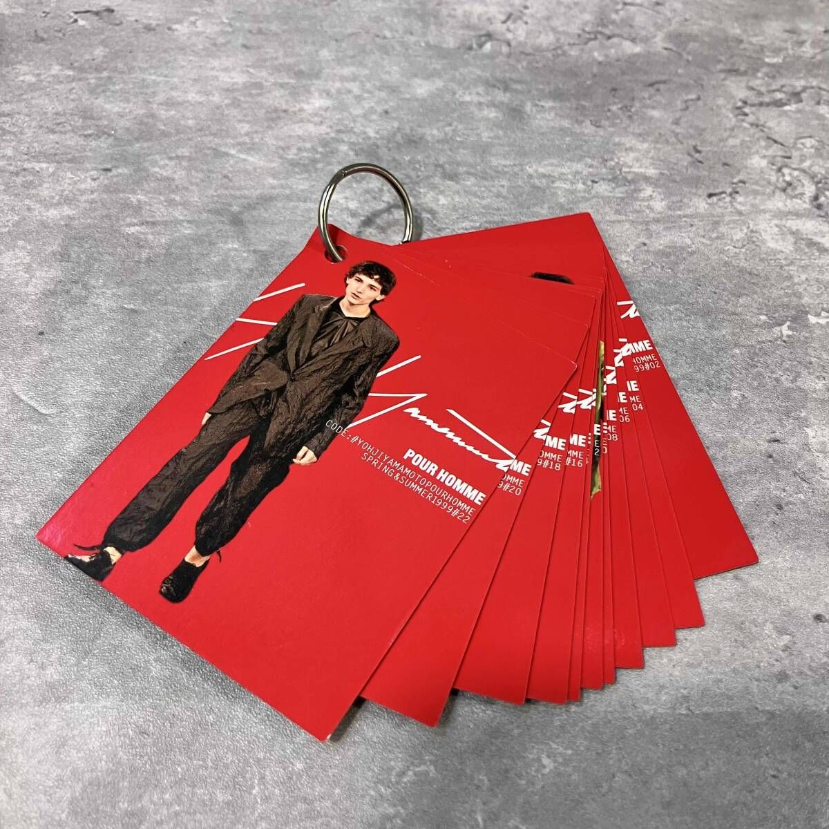 YOHJI POUR HOMME 99 ss フォトカード LOOK 1 22 ホワイトレッド archive ヨウジヤマモトプールオム