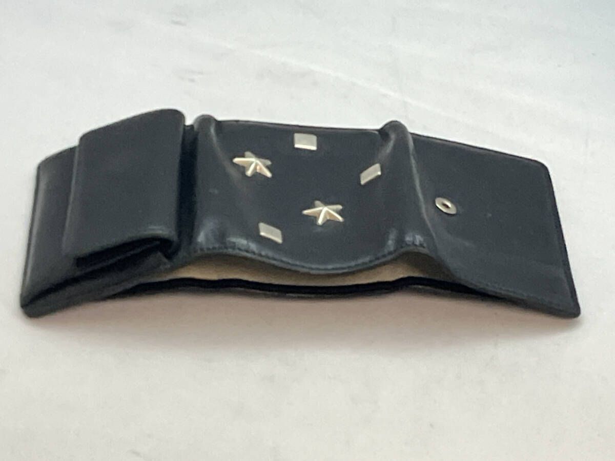  JIMMY CHOO ジミーチュー OTSU スタッズ 三つ折り財布 レザ 二つ折り財布 ブラック その他 小物