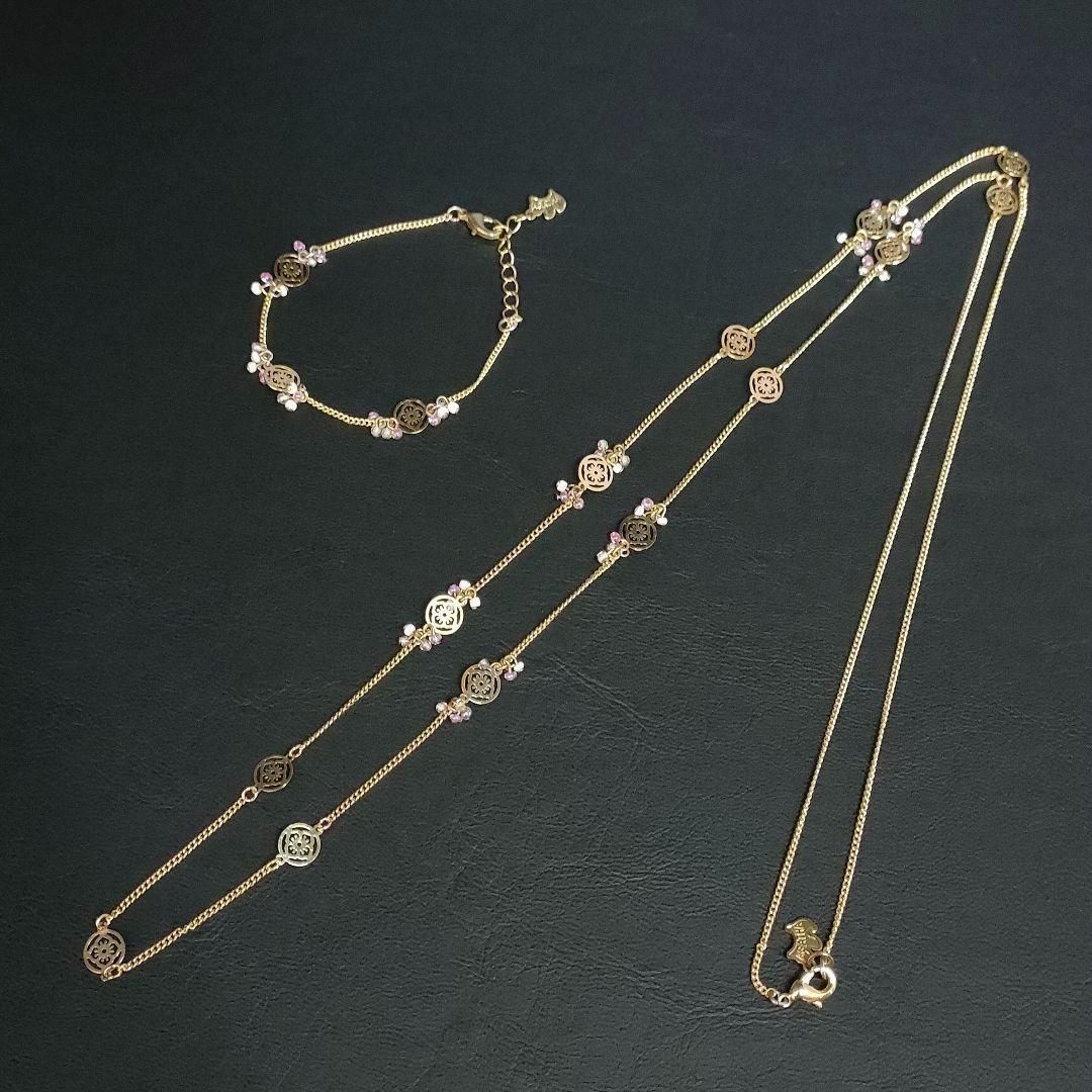 670‐42 希少 美品 AGATHA アガタ ロングネックレス ブレスレット