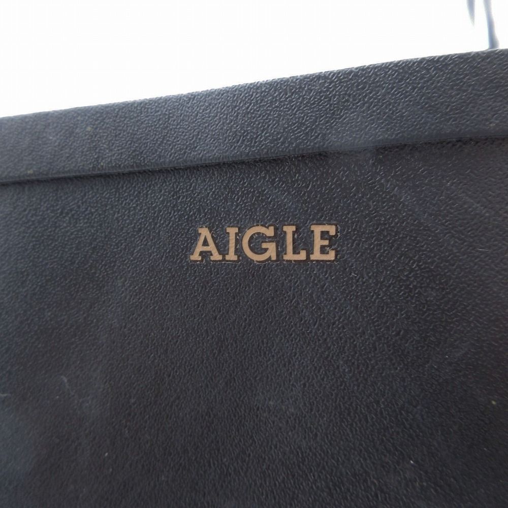 AIGLE エーグル ミスジュリー ラバーブーツ レインブーツ リング バイカー 靴 サイズ35 22.5 cm ブラック 黒 レディース