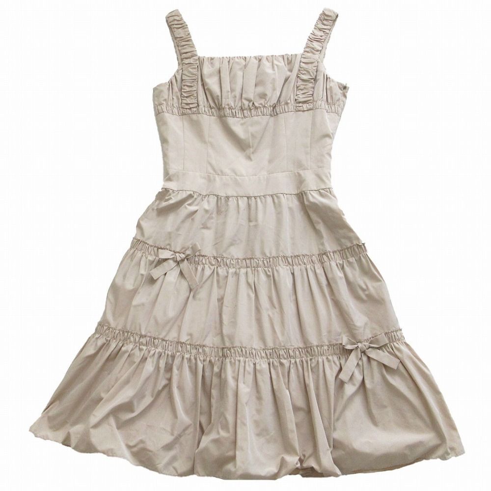 Rene ルネ 6026440 ワンピース ノースリーブ ギャザー リボン装飾