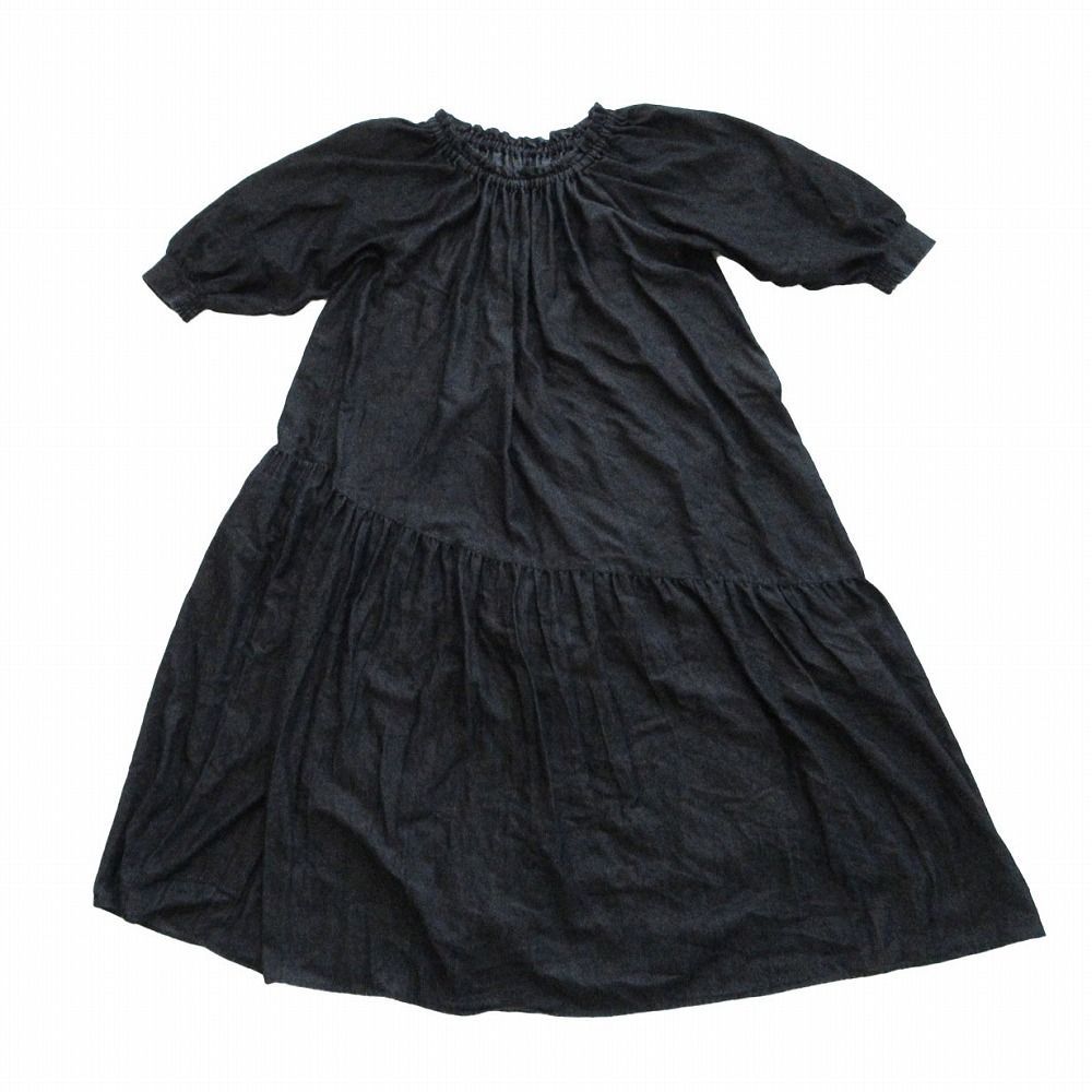 LADY LUCK LUCA ルカレディラックルカ デニムギャザーワンピース 8分袖