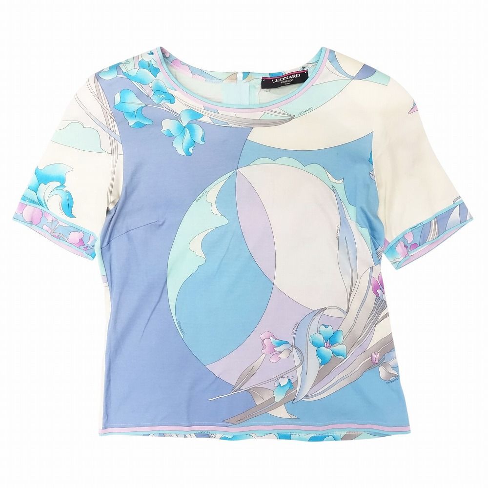 LEONARD FASHION レオナール 花柄 フラワープリント Tシャツ