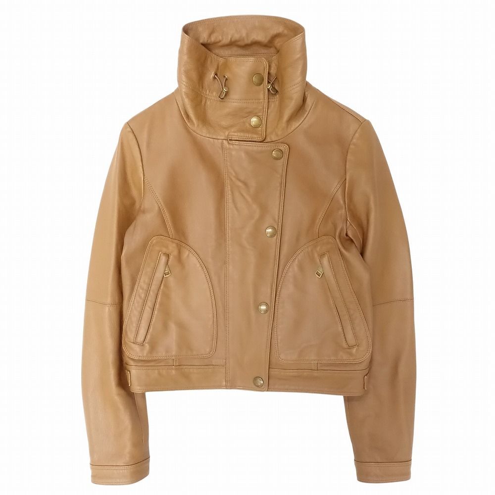 BURBERRY LONDON バーバリー ラムレザー ジャケット ライダース 裏地