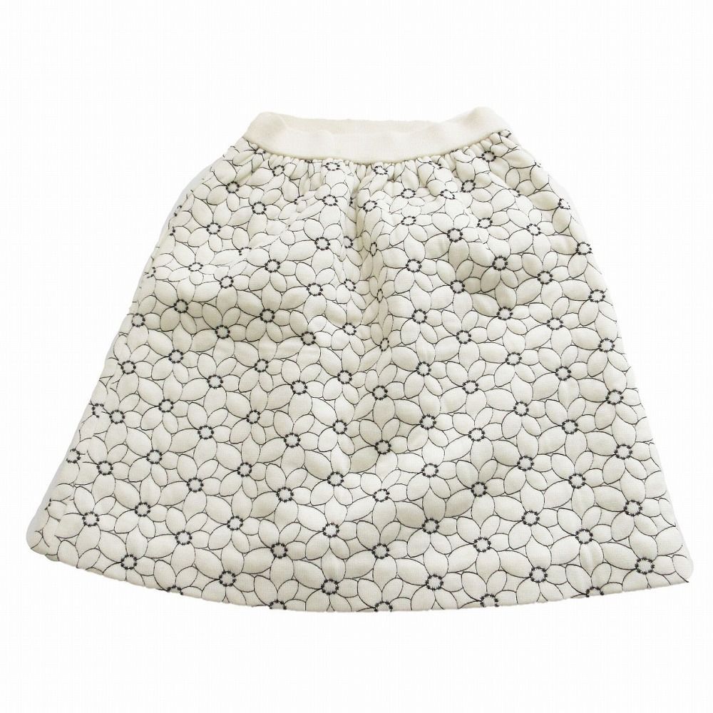 Rene ルネ 23AW 6342510 Flower Quilt Knit Skirt フラワーキルトニットスカート ホワイトサイズS レディース  【】