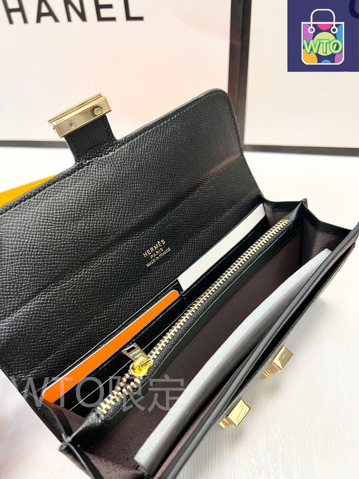 本日限定特価】エルメス クロスレザー ウォレット 19×10cm 高品質