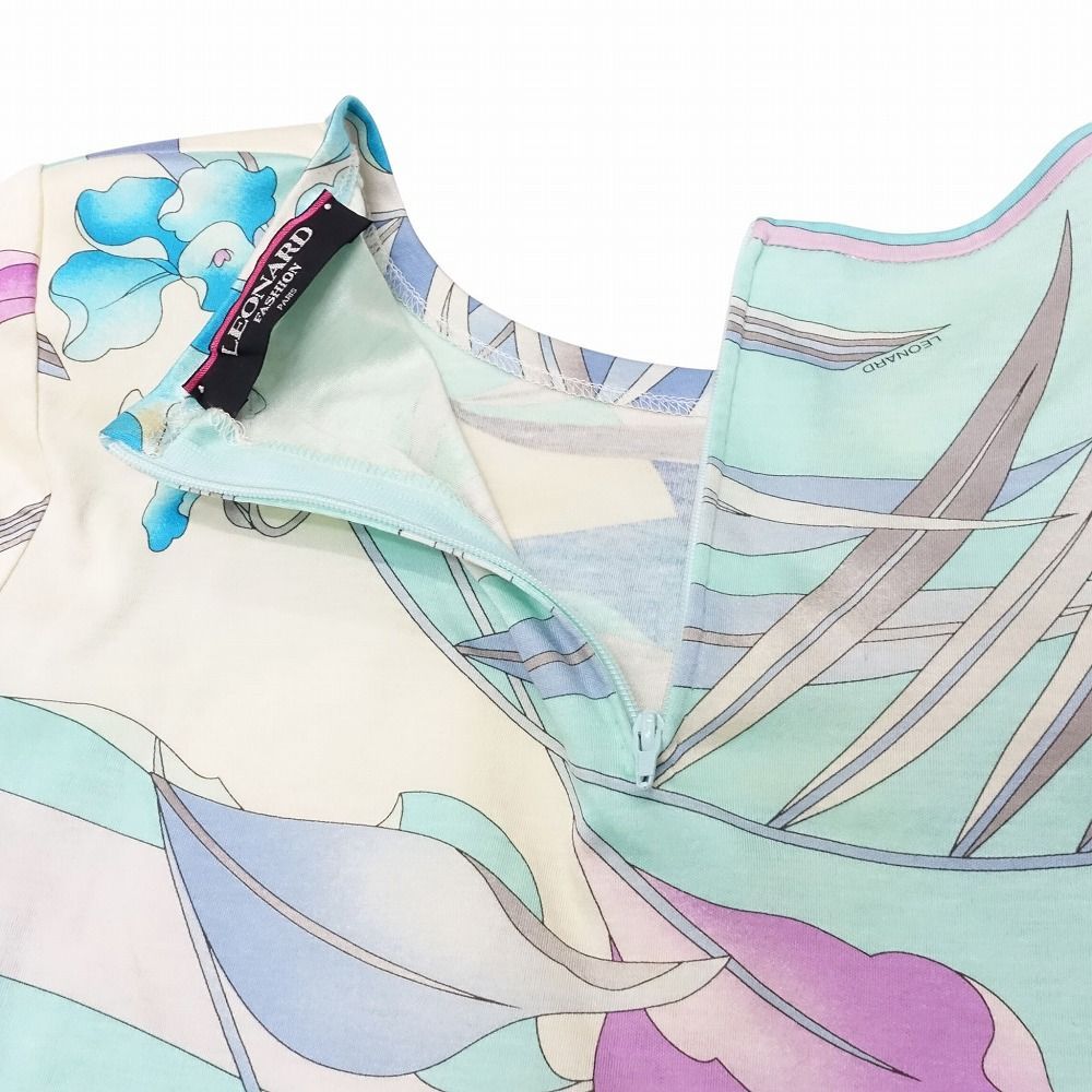 LEONARD FASHION レオナール 花柄 フラワープリント Tシャツ