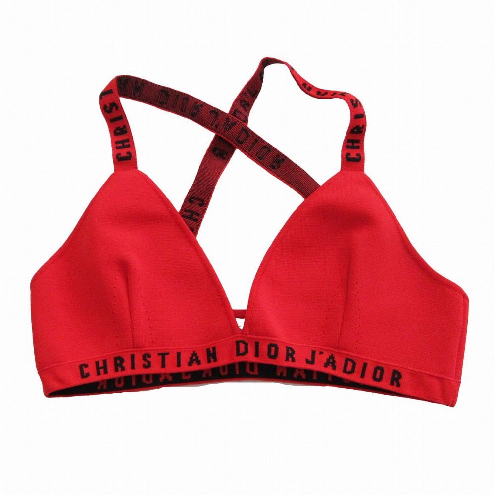Christian DIOR クリスチャンディオール Jadior Brassiere RED ブラトップ サイズS レッド レディース |TNT