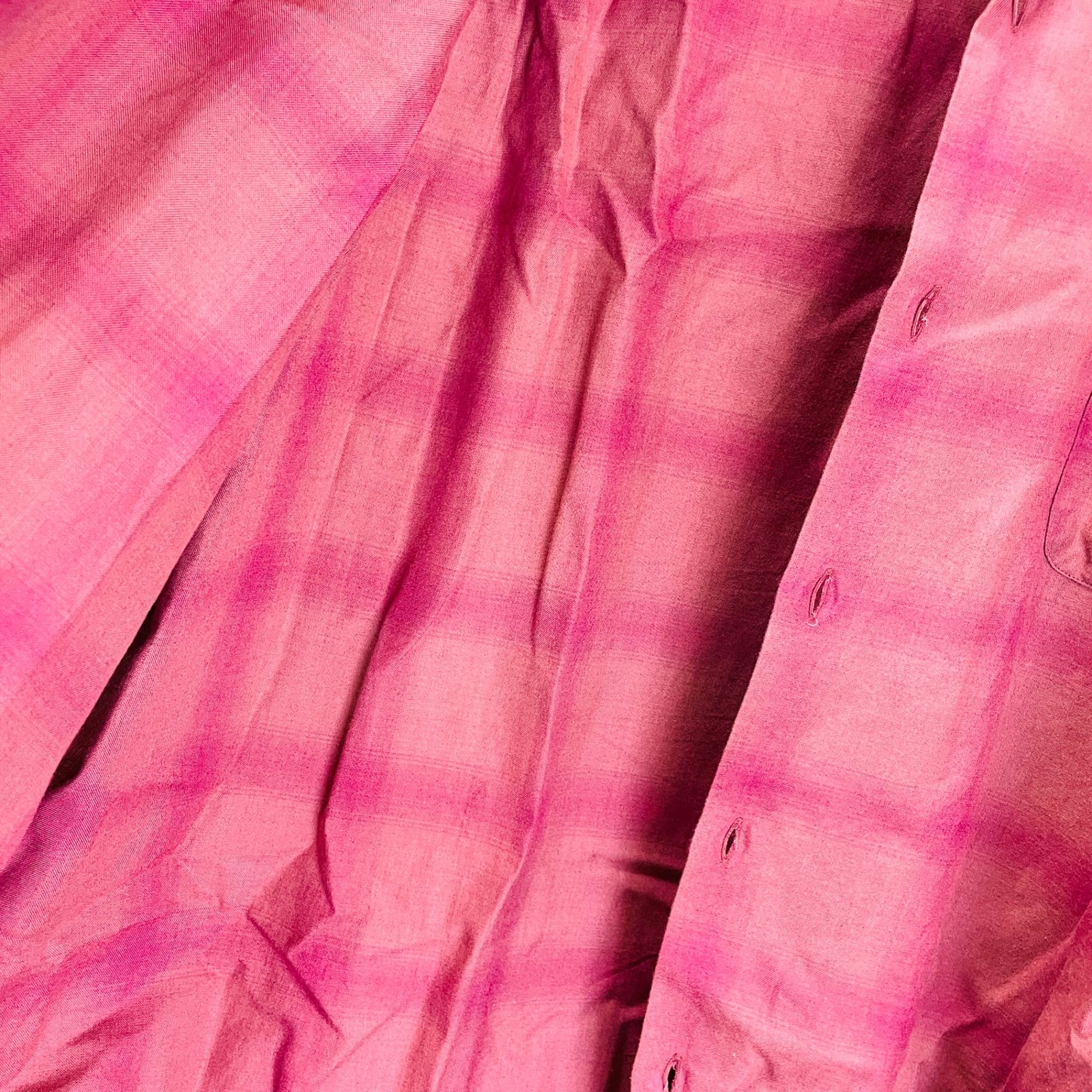 WACKO MARIA ワコマリア OMBRE CHECK OPEN COLLAR SHIRT オンブレ