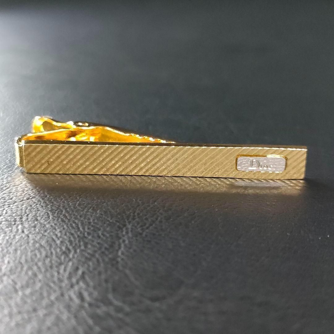 Dior ディオール カフス タイピンセット ゴールド ストライプ