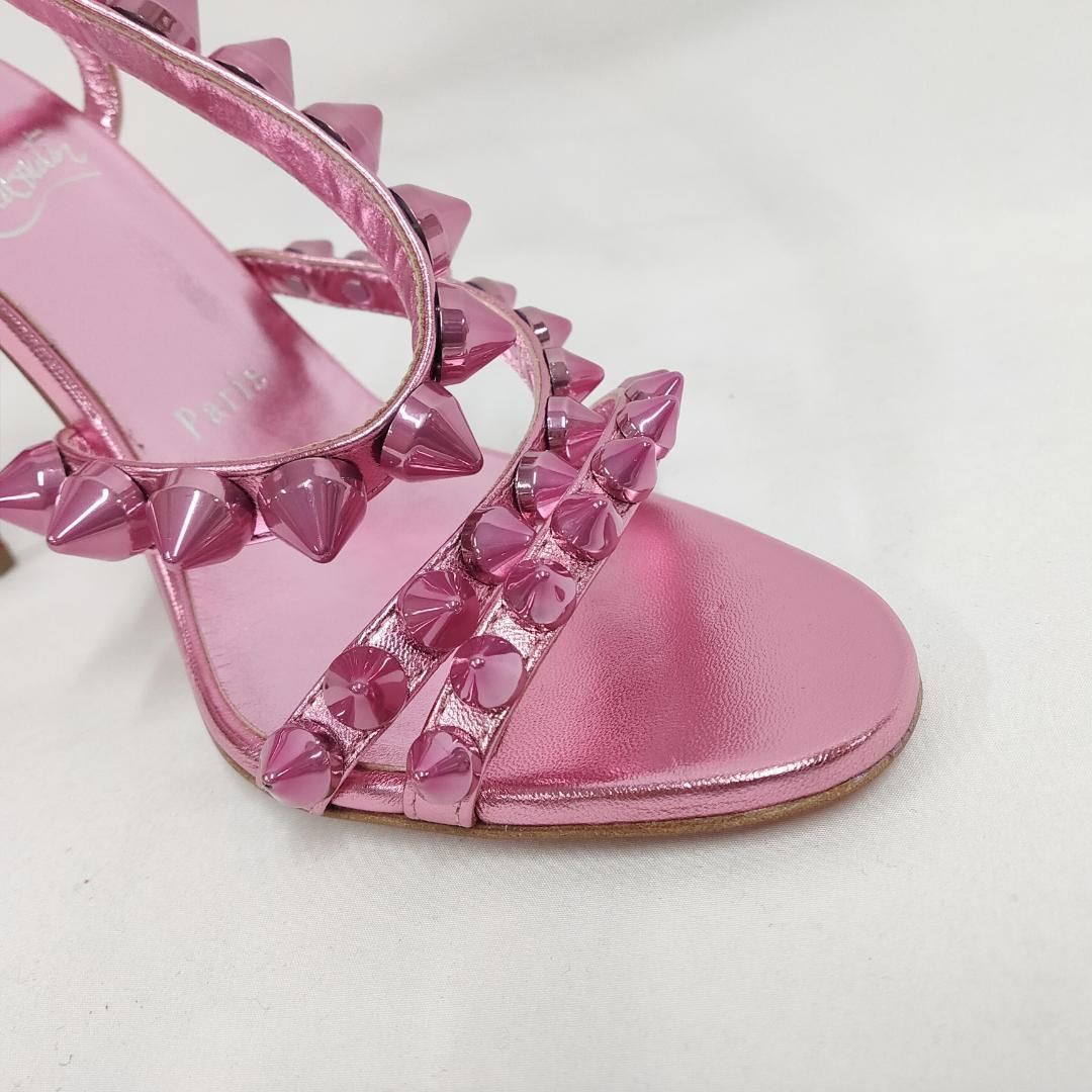 新品 未使用 Christian Louboutin スピキタ 定番スパイク ピンク 24.5
