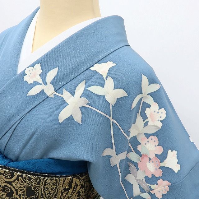 百華❀Y4066◇美品 正絹 本加賀友禅 寺西光博落款 染め一つ紋 手縫い