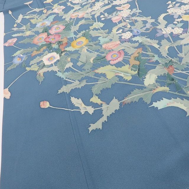 百華❀Y4066◇美品 正絹 本加賀友禅 寺西光博落款 染め一つ紋 手縫い