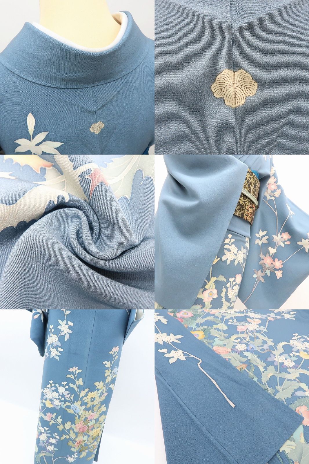 百華❀Y4066◇美品 正絹 本加賀友禅 寺西光博落款 染め一つ紋 手縫い