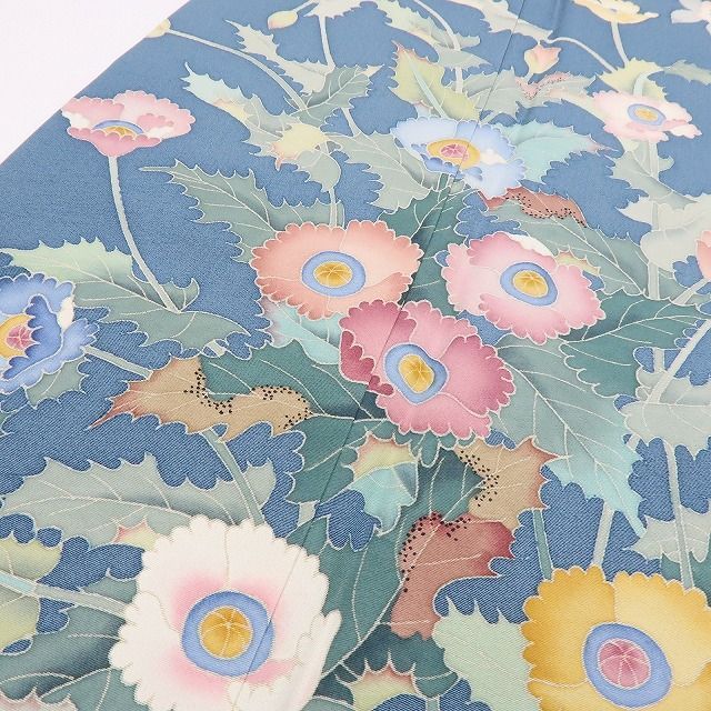 百華❀Y4066◇美品 正絹 本加賀友禅 寺西光博落款 染め一つ紋 手縫い