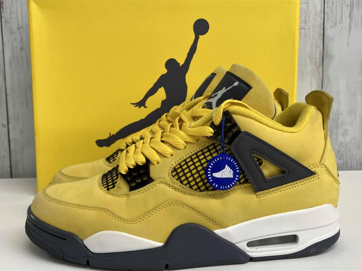 【鑑定済み】NIKE AIR JORDAN4 RETRO スニーカー ナイキ エアジョーダン4レトロ Tour Yellow CT8527-700 size27.5㎝