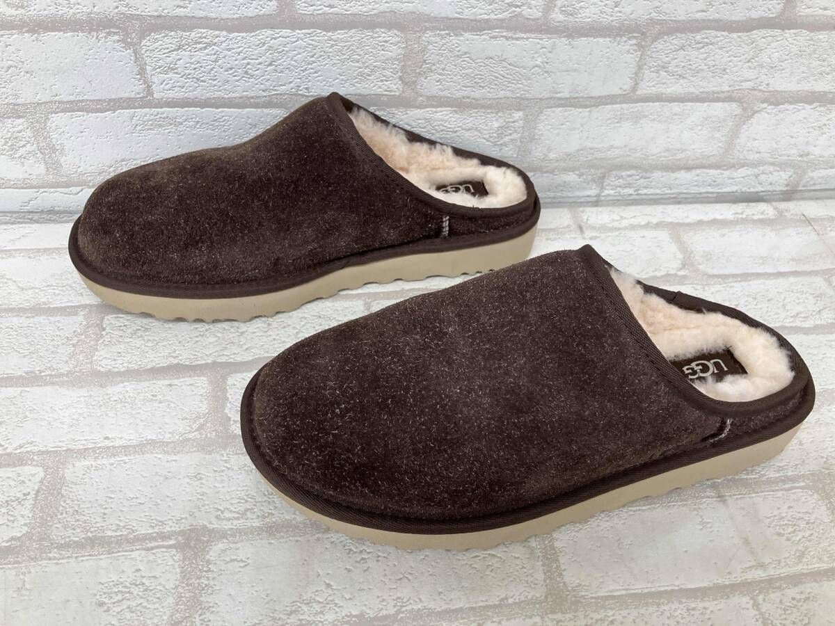 UGG 1153104 M CLASSIC SLIP ON SHAGGY SUEDE アグ スリッポン ブラウン メンズ 26 cm