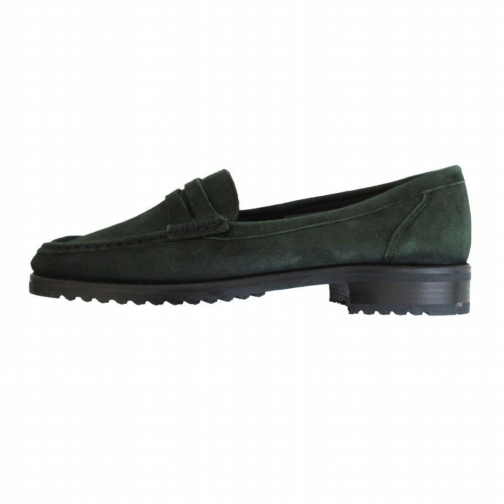 BALLY バリー スエード コインローファー シューズ ダークグリーン