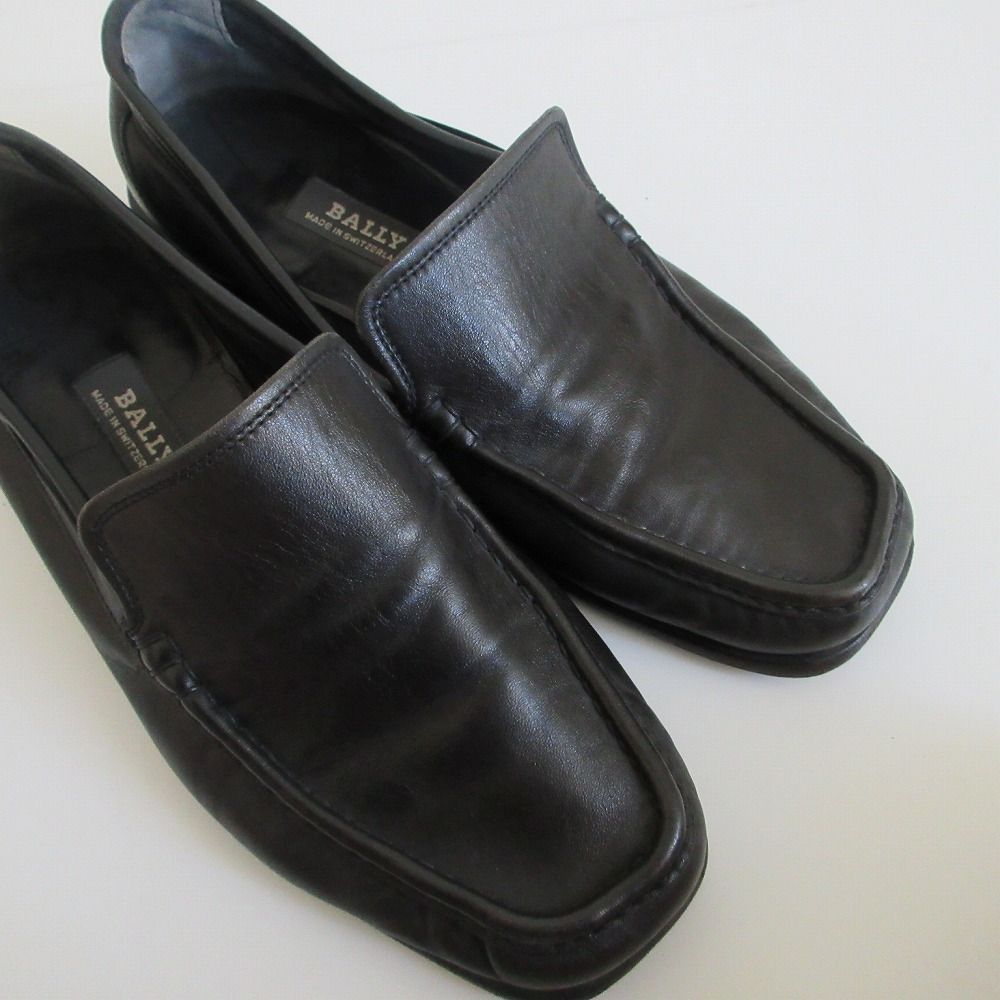 BALLY バリー レザー スリッポン ローファー シューズ ブラック 741821