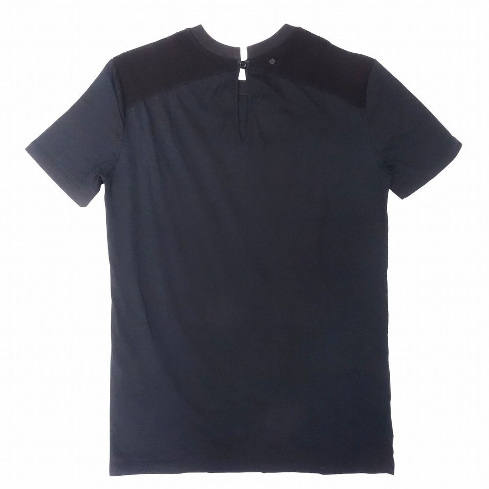 PRADA プラダ ショルダーパッチ Tシャツ 半袖 トップス ブラック 35826