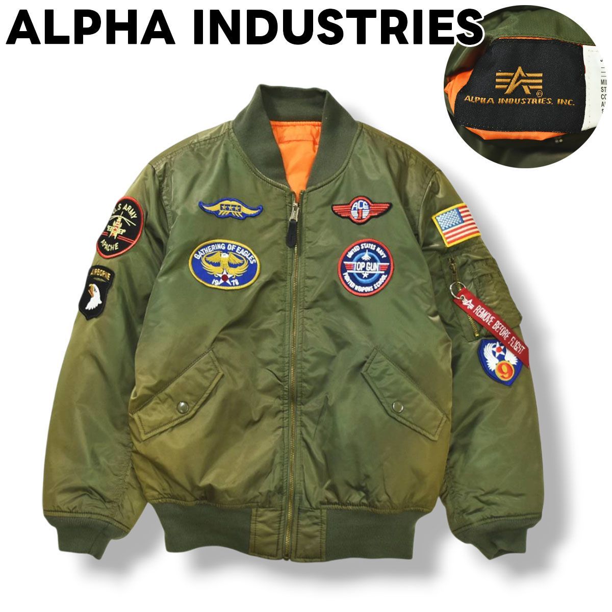 ALPHA TOPGUN MA-1フライトジャケット アウトレット YM10/12 サイズ MA
