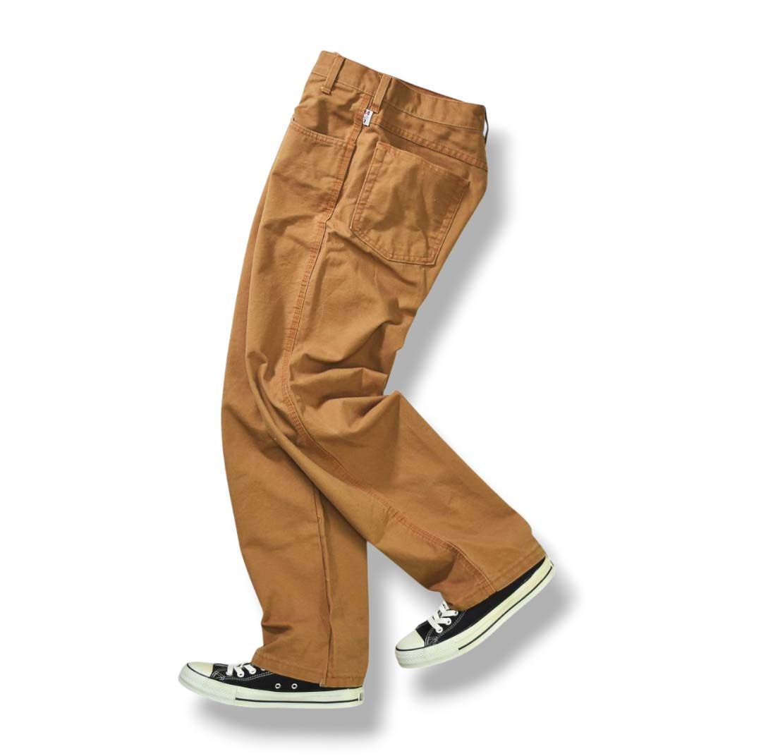 高耐久 ティンダル TYNDALE 難燃素材 FR Lot 5943 ダック コットン キャンバス ペインター ワーク パンツ ジップアップ 40 x 30 ライトブラウン アメリカン カジュアル ウェア メンズ