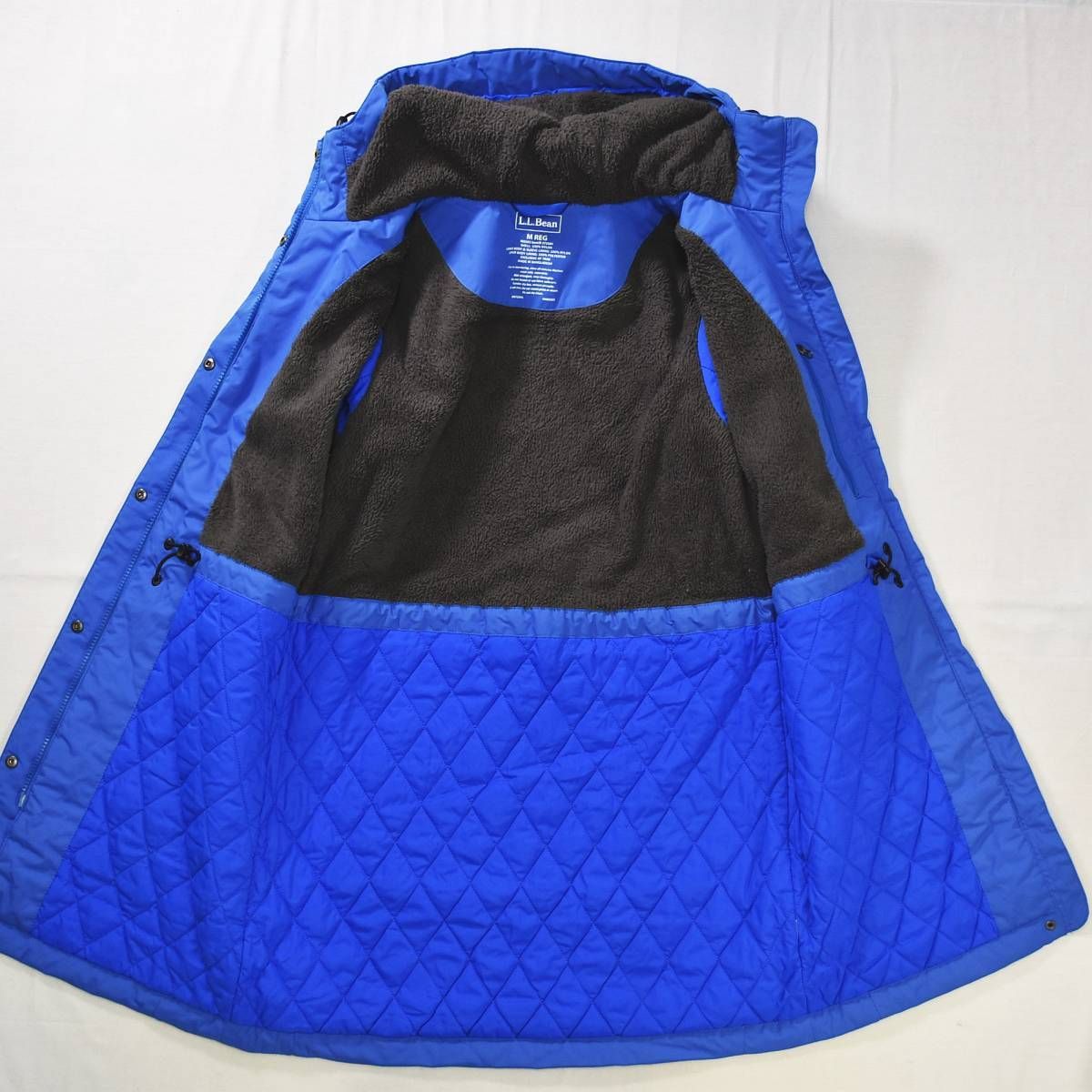  機能的 エルエルビーン L Bean ウィンター ウォーマー コート パーカー ウィンドブレーカー 膝上丈 裏地 フリース 中綿 キルティング M R ブルー アウトドア ウェア タウンユース レジャー レディース ハンモック バーベキュー小物 ジャケット アウター
