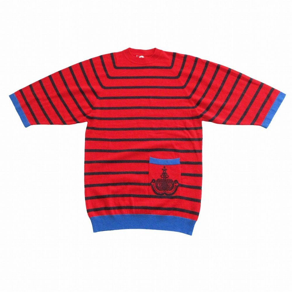 美品 エルメス HERMES ニット 20AW チュニック セーター ボーダー