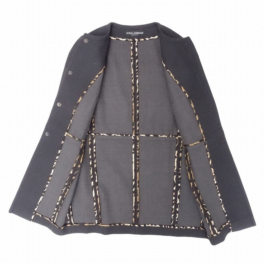 DOLCE&GABBANA ドルチェアンドガッバーナ ドルガバ ノーカラー コート
