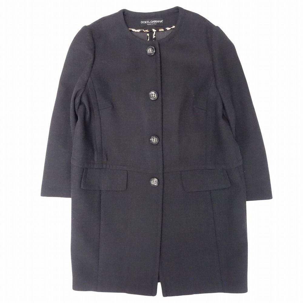 DOLCE&GABBANA ドルチェアンドガッバーナ ドルガバ ノーカラー コート