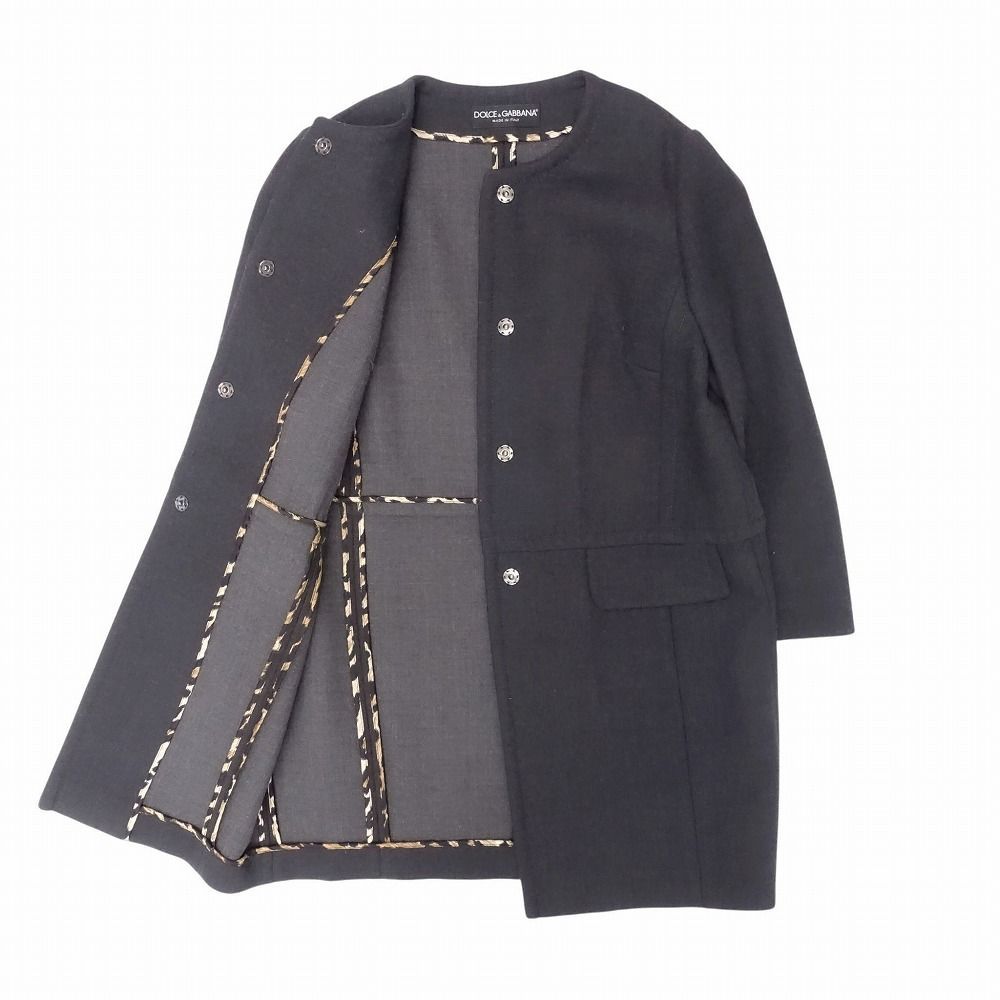 DOLCE&GABBANA ドルチェアンドガッバーナ ドルガバ ノーカラー コート
